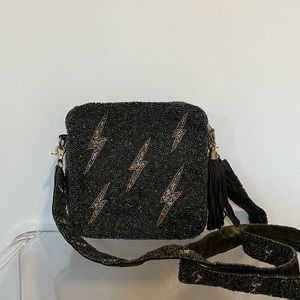 MOYNA Hunter Green Lightning Bolt Bag